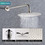 Wall Mounted Round Shower Combo Set with 10" Rain Shower head and Handheld Shower Head Set with Pressure Balancing Valve W121957635