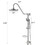 Shower Head with Handheld Shower System with 8" Rain Shower Head W121961282