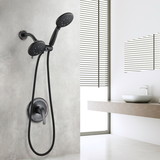 Classic High Pressure Single Handle 6 Function Rain Shower Head with Handheld Shower (Valve Included) W121961964