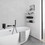 Modern Style matte black Wall Mount Tub Filler Bathroom Bathtub Faucet Shower Set W121984826