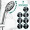 Drill-Free Stainless Steel Slide Bar Combo Rain Showerhead 7-Setting Hand, Dual Shower Head Spa System with Tup Spout (Rough-in Valve Included) W1219P155528