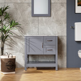 30in Gray Bathroom Vanity w/ Mirror and Top Only W122346708