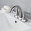 2 Handle 4 inch Centerset Bathroom Sink Faucet with Pop-Up Drain, Brushed Nickel W122460799