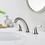 8-inch 3 Holes 2 Handles Bathroom Sink Faucet, Brushed Nickel W122466237