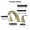 Widespread 2 Handles Bathroom Faucet with Pop Up Sink Drain (Brushed Golden) W122466657