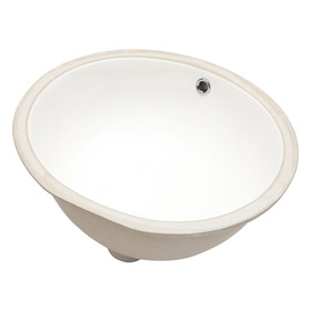 19"x16" Oval Shape Undermount Bathroom Sink Modern Pure White Porcelain Ceramic Lavatory Vanity Sink Basin with Overflow W122552091