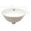 19"x16" Oval Shape Undermount Bathroom Sink Modern Pure White Porcelain Ceramic Lavatory Vanity Sink Basin with Overflow W122552091