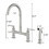 Double Handle Bridge Kitchen Faucet with Side Spray W122566142