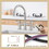 Double Handle Bridge Kitchen Faucet with Side Spray W122581048
