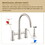 Double Handle Bridge Kitchen Faucet with Side Spray W122581048