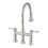 Double Handle Bridge Kitchen Faucet with Pull-Down Spray Head W122581051