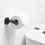 Single Post Toilet Paper Holder Wall Mounted in Matte Black W123246757