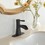Waterfall Single Hole Single-Handle Low-Arc Bathroom Sink Faucet with Pop-up Drain assembly in Matte Black W123247266