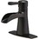 Waterfall Single Hole Single-Handle Low-Arc Bathroom Sink Faucet with Pop-up Drain assembly in Oil Rubbed Bronze W123247270