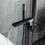 Single-Handle Freestanding Floor Mount Roman Tub Faucet Bathtub Filler with Hand Shower in Matte Black W123247698