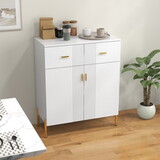 Two Doors and Two Suction Plastic Accent Side Cabinets,White W1236P155889