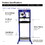 Steel H-Frame Hydraulic Shop Press with Stamping Plates to Bend, Straighten, or Press Parts, with a pressure gauge, Install Bearings and U-Joints, 12 Ton (24, 000 lb) Capacity W1239124310