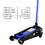 Hydraulic trolley Low Profile and Steel Racing 3Ton (6,000 lb) Capacity, Floor Jack with Piston Quick Lift Single *Pump, Blue Lifting range 5.1"-20" W123994430