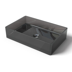 Transparent grey Solid surface basin W1240106947