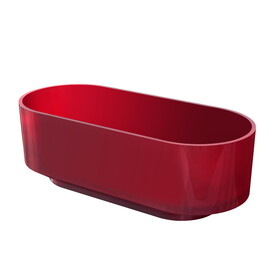 67 inch Clear cherry red solid surface bathtub for bathroom W1240139497