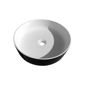 FS103B-415 Solid surface basin with chromium drain W1240P143822