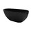 W1240P163435 Matte Black+Solid Surface+Oval+Bathroom+Freestanding Tubs