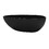 W1240P163440 Matte Black+Solid Surface+Oval+Bathroom+Freestanding Tubs