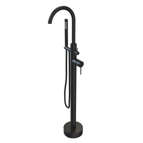 Black Freestanding Bathtub Faucet with Hand Shower W1240P206395