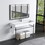 ONE BOWL bathroom solid surface counter top wash basin bathroom sink,Comes with black stainless steel stand. W1240S00003