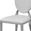 Leatherette Dining Chair Set of 2, Oval Backrest Design and Stainless Steel Legs W1241120089