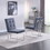Modern Velvet Dining Chair Set of 2, Tufted Design and Silver Finish Stainless Base W1241122223