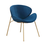 {2 Chair/1 Carton} Velvet Dining Chairs, Upholstered Living Room Chairs with Gold Metal Legs (6 Colors) W124152695