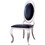 Leatherette Dining Chair with Oval Backrest Set of 2, Stainless Steel Legs W124156200
