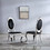 Leatherette Dining Chair with Oval Backrest Set of 2, Stainless Steel Legs W124156200