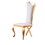 Leatherette Unique Design Backrest Dining Chair with Stainless Steel Legs Set of 2 W124157738