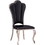 Modern Leatherette Dining Chairs Set of 2, Unique Backrest Design with Stripe Armless Chair W124163534