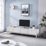 White TV Stand, Media Console Television Table with 4 Storage Drawer for Living Room and Bedroom W124181362