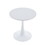 Modern 23.6" Diameter Solid Metal Base White Round End Table W1241P154314