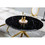 Modern Round Marble Table for Dining Room/Kitchen, 1.02" Thick Marble Top, Gold Finish Stainless Steel Base, Size:47"Lx47"Dx30"H(Not Including Chairs) W1241S00042