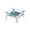 Tempered Glass Top Square Double-Layer Coffee Table with MDF Legs W1241S00064