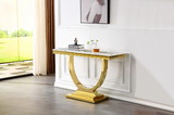 Rectangular White Marble Console Table, 0.71