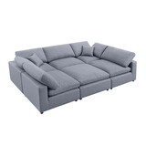 Modular Sectional Sofa Set, Self-customization Design Sofa, Grey