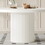 59" Round White MDF Dining Table for Minimalist Design W1241S00249