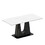 0.47" Thick Sintered Stone Composite Tempered Glass Top Rectangular Dining Table with Black Stainless Steel Base W1241S00252