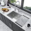 23 inch Undermount Sink - Single Bowl Stainless Steel Kitchen Sink 18 Gauge 9 inch Deep Kitchen Sink Basin W1243102440