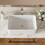 21"x14" White Ceramic Rectangular Vessel Bathroom Sink W1243102474