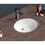 19"x16" White Ceramic Oval Undermount Bathroom Sink with Overflow W1243124960