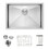 26 inch Undermount Sink - 26"x18"x10" Undermount Stainless Steel Kitchen Sink 16 Gauge 10 inch Deep Single Bowl Kitchen Sink Basin W1243130731