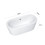 67"L x 31.5"W Acrylic Art Freestanding Alone White Soaking Bathtub with Brushed Nickel Overflow and Pop-up Drain W124343273