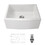 Small Farmhouse Sink -24 inch Kitchen Sink White Apron-Front Ceramic Single Bowl Small Reversible Farm Sink Laundry Room Sink W124352748